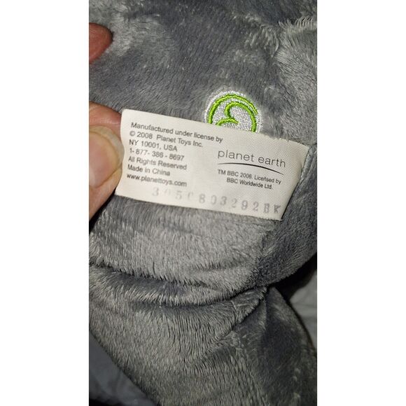 A Planet Earth Elephant Plush Stuffed Animal Toy Realistic African Pachyderm - Picture 9 of 12